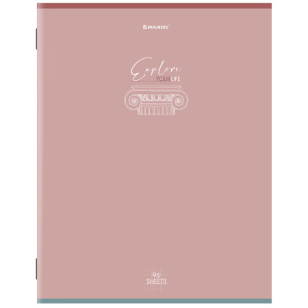 Тетради КОМПЛЕКТ 3 шт. А4, 96 л., BRAUBERG скоба, клетка, глянцевый лак, "Pastel", 404388 - Тетради формата А4