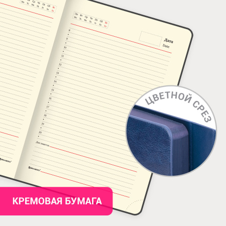 Ежедневник недатированный А5 (148х218 мм) GALANT "Magnetic", кожзам, магнитный клапан, 160 л., синий, 111879 - Ежедневники с покрытием "под кожу и ткань"