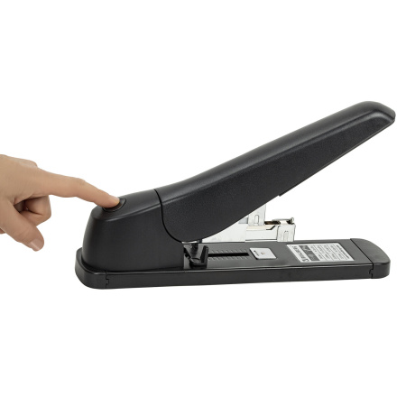Степлер МОЩНЫЙ №24/6-23/13 BRAUBERG "Heavy duty MX", до 80 листов, черный, 222563 - Степлеры мощные