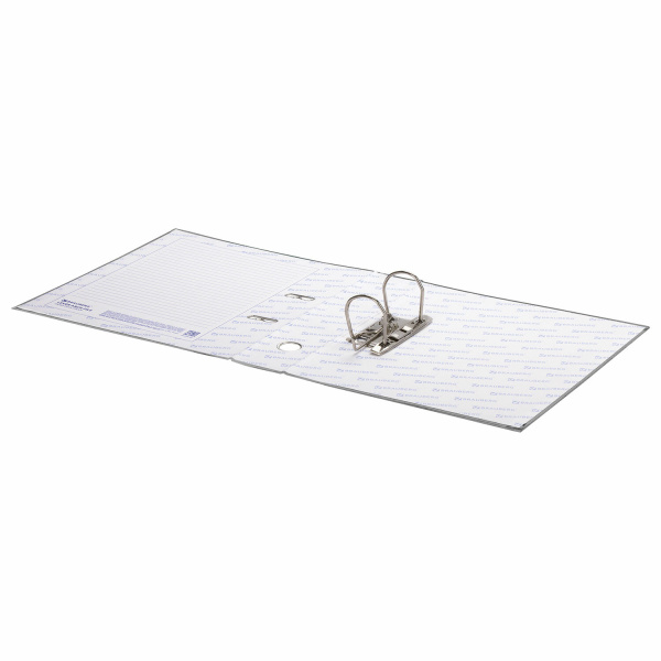 Папка-регистратор BRAUBERG с покрытием из ПВХ, 70 мм, серая (удвоенный срок службы), 221819 - Папки-регистраторы с арочным механизмом