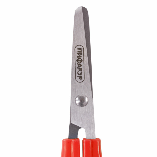 Ножницы ПИФАГОР, 145 мм, ассиметричные ручки, картонная упаковка с подвесом, 236985 - Ножницы детские