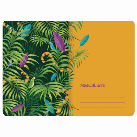 Тетрадь 40 л. в клетку обложка SoftTouch, бежевая бумага 70 г/м2, сшивка, А5 (147х210 мм), ТРОПИКИ, BRAUBERG, 403774 - Тетради 40-48 листов