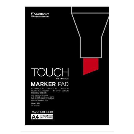 Альбом для маркеров ShinHan TOUCH 75г/м2 A4 20л склейка по короткой стороне
