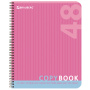 Тетрадь А5, 48 л., BRAUBERG, гребень, клетка, обложка картон, ОДНОТОННАЯ, 401871 - Тетради 40-48 листов