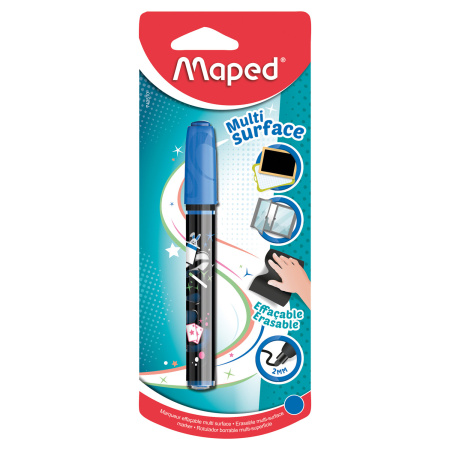 Маркер универсальный для любой поверхности MAPED, ГОЛУБОЙ, стираемый, 2 мм, 743510 - Маркеры промышленные и прочие специальные