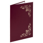 Папка адресная бумвинил с виньеткой, формат А4, бордовая, индивидуальная упаковка, STAFF "Basic", 129575 - Папки адресные