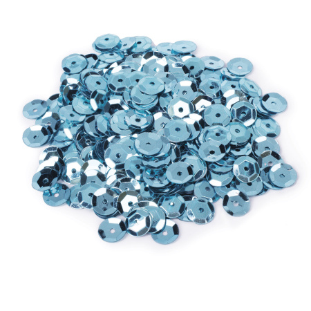 Пайетки для творчества "Классика", оттенки голубого, 8 мм, 30 грамм, 3 цвета, ОСТРОВ СОКРОВИЩ, 661265 - Пайетки для творчества