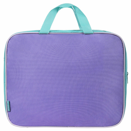 Папка на молнии с ручками STAFF EVERYDAY А4 1 отделение, полиэстер, 80 мм, лавандовый, 271487 - Папки-сумки с ручками