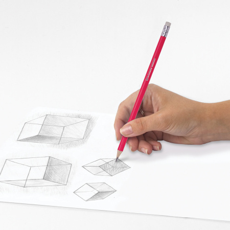 Карандаши чернографитные BRAUBERG НАБОР 6 шт., НВ, трехгранные, с резинкой, корпус ассорти, заточенные, 180630 - Карандаши чернографитные