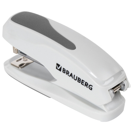 Степлер №24/6, 26/6 BRAUBERG "Extra", до 30 листов, серый, 229089 - Степлеры настольные