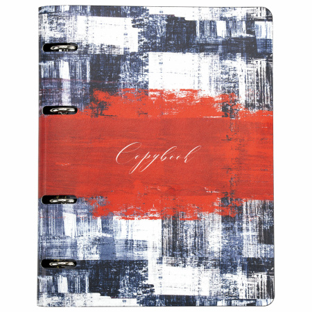 Тетрадь на кольцах А5 (180х220 мм), 80 листов, под кожу, клетка, BRAUBERG VISTA, Canvas, 112135 - Тетради на кольцах и сменные блоки к ним