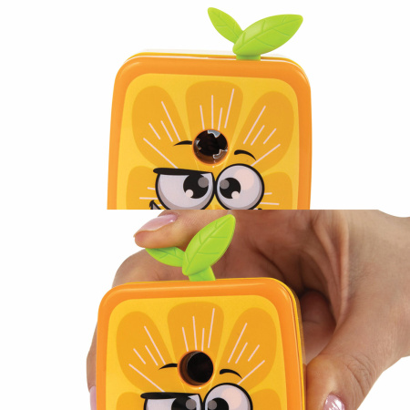 Точилка механическая ПИФАГОР "Апельсин", корпус оранжевый, 270426 - Точилки механические