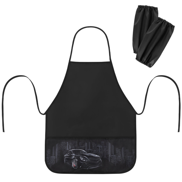 Фартук с нарукавниками для уроков труда BRAUBERG, 3 кармана, 45x54 см, "Night Racer", 271635