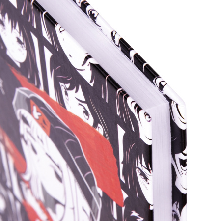 Блокнот МАЛЫЙ ФОРМАТ (110х147 мм), А6, 80 л., твёрдый, клетка, STAFF, "Аниме", 114436 - Блокноты в книжном переплете