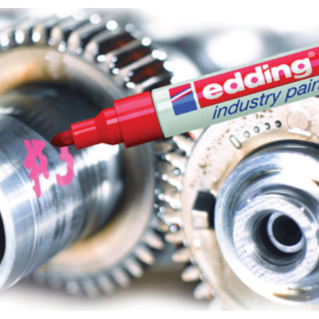 Маркер-краска лаковый (paint marker) EDDING 8750, КРАСНЫЙ, 2-4 мм, круглый наконечник, алюминиевый корпус, E-8750/2 - Маркеры-краски лаковые