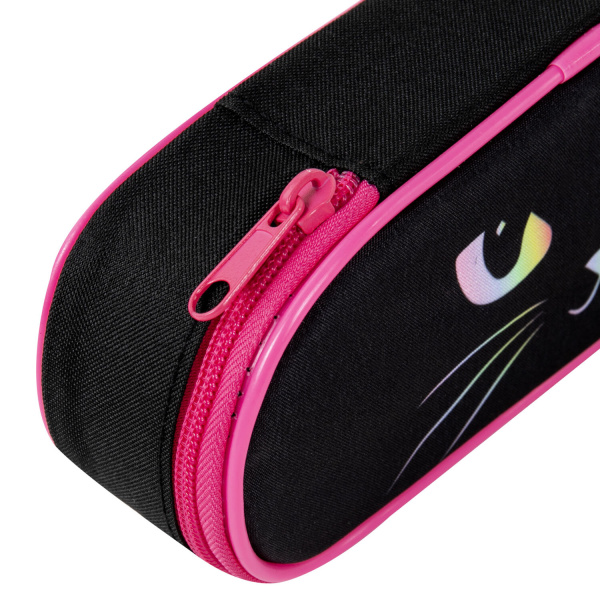 Пенал-футляр BRAUBERG, 1 отделение, органайзер, полиэстер, 22x9x5 см, "Cat eye", 271585 - Пеналы мягкие