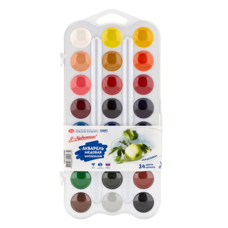 "Я - Художник!" набор акварели 24 цв. Классика пластик белый