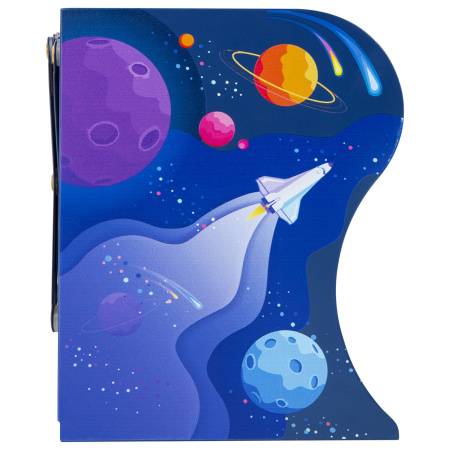 Подставка-держатель для книг и учебников BRAUBERG KIDS "Adventure" раздвижная, металлическая, 238065 - Подставки для книг