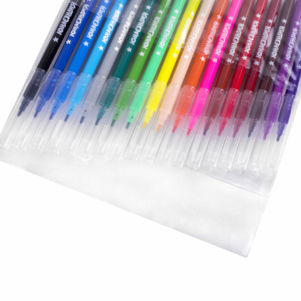 Фломастеры ЮНЛАНДИЯ 18 цветов "КЛАССНЫЕ!", вентилируемый колпачок, ПВХ, 152479 - Фломастеры классические