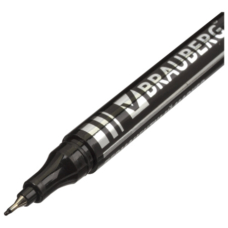 Маркер для CD и DVD BRAUBERG, ЧЕРНЫЙ, супертонкий металлический наконечник, 0,5 мм, 150512 - Маркеры для CD и DVD