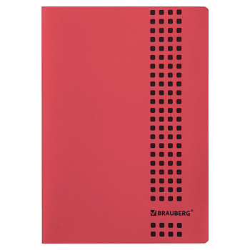 Тетрадь А4, 40 листов, BRAUBERG "Metropolis", скоба, клетка, обложка пластик, КРАСНЫЙ, 403401