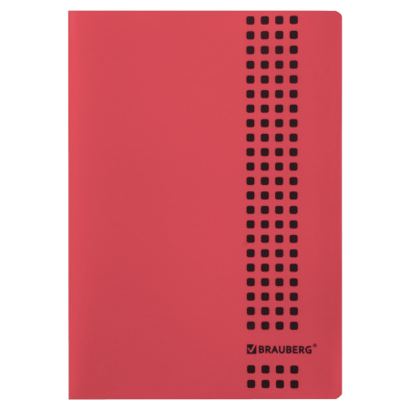 Тетрадь А4, 40 листов, BRAUBERG "Metropolis", скоба, клетка, обложка пластик, КРАСНЫЙ, 403401