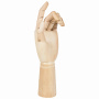 Манекен художественный BRAUBERG ART CLASSIC "РУКА", высота 30 см., мужская левая, дерево, 191296 - Манекены
