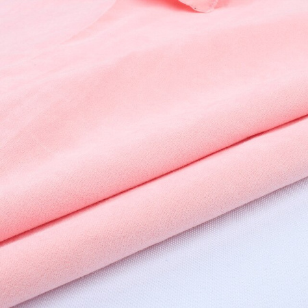 Односторонняя (искусственная) замша на атласной основе цвет розовый, размер 33*75 см (уцененный товар)