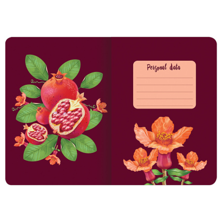 Тетрадь 60 л. в линию обложка SoftTouch, бежевая бумага 70 г/м2, сшивка, В5 (179х250 мм), ГРАНАТ, BRAUBERG, 403824 - Тетради более 60 листов