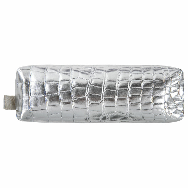 Пенал-косметичка BRAUBERG, "крокодиловая кожа", 20х6х4 см, "Ultra silver", 270851 - Пеналы мягкие