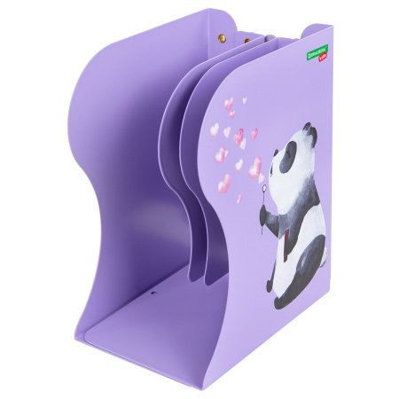 Подставка-держатель для книг и учебников BRAUBERG KIDS "Panda", раздвижная, металлическая, 238064 - Подставки для книг