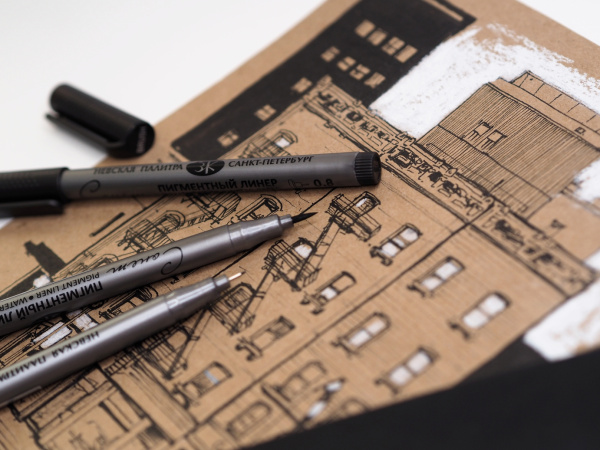 Линер пигментный "Сонет", размер 0,05 мм - Ручки капиллярные и линеры художественные