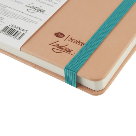 Скетчбук для акварели "Ладога", персиковый, 300 г/м2, А6, 100 % хлопок, 20 листов, среднее зерно - Альбомы и бумага для акварели и масла