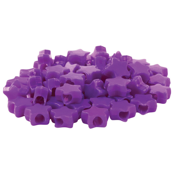 Бусины для творчества "Звезды", 10 мм, 30 грамм, светло-розовые, розовые, фиолетовые, ОСТРОВ СОКРОВИЩ, 661250 - Бусины для творчества