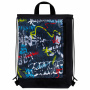 Мешок для обуви ЮНЛАНДИЯ с ручками, боковой карман на молнии, 46х36 см, "Graffiti", 272408 - Мешки для обуви
