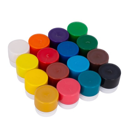 Набор гуашевых красок для детского творчества "Цветик", 16 цв. по 15мл - Гуашь художественная в наборах