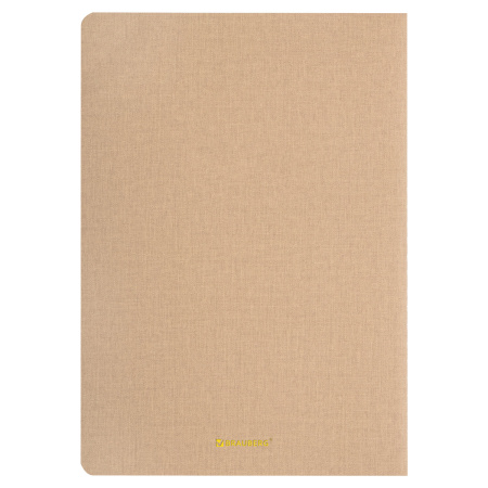 Тетрадь 48 л. в клетку обложка кожзам под лён, сшивка, A5 (147х210мм), БЕЖЕВЫЙ, BRAUBERG PASTEL, 403871 - Тетради 40-48 листов