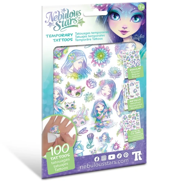 Серия Coralia: Набор для творчества - временные татуировки для девочки (3 листа) - Татуировки