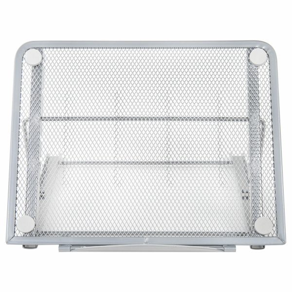 Подставка для книг, ноутбуков, планшетов BRAUBERG "Germanium", 240х195х20 мм, серебро, металл, 237984 - Подставки для книг