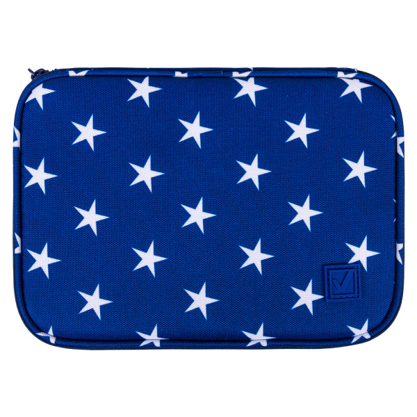 Пенал-косметичка BRAUBERG БОЛЬШОЙ, 1 отделение, 1 откидная планка, ткань, 21x15x6 см, "Stars", 270707 - Пеналы мягкие