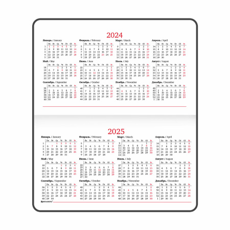 Еженедельник датированный 2024 МАЛЫЙ ФОРМАТ 95х155 мм А6, BRAUBERG "Vista", под кожу, Flowers, 115059 - Еженедельники