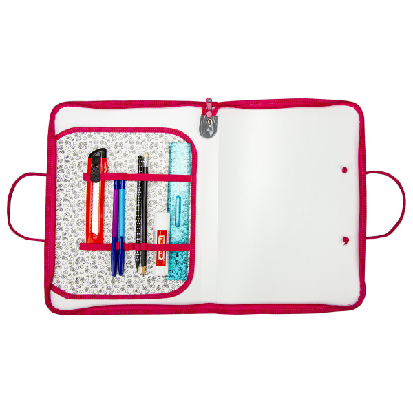 Папка для труда на молнии с ручками ПИФАГОР А4, 1 отделение, пластик, органайзер, "Mouse", 270877 - Папки для тетрадей и уроков труда