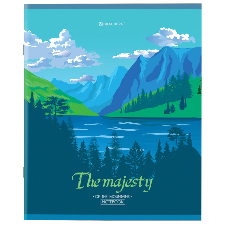 Тетрадь А5 48 л. BRAUBERG скоба, клетка, обложка картон, "Majesty" (микс в спайке), 404368 - Тетради 40-48 листов