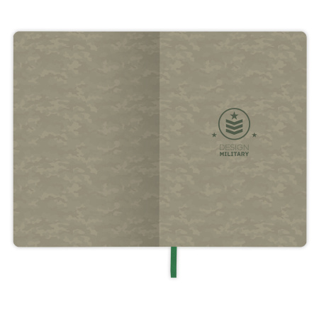 Блокнот А5 (143x210 мм), BRAUBERG VISTA "Military", под кожу, гибкий, 80 л., 112085 - Бизнес-блокноты и бизнес-тетради