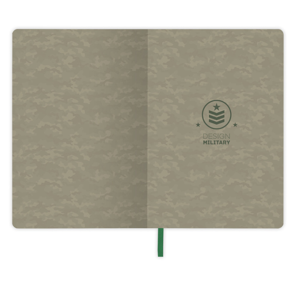 Блокнот А5 (143x210 мм), BRAUBERG VISTA "Military", под кожу, гибкий, 80 л., 112085 - Бизнес-блокноты и бизнес-тетради