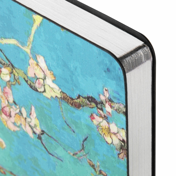 Ежедневник недатированный А5 (138х213 мм), BRAUBERG VISTA, под кожу, гибкий, 136 л., "Van Gogh", 111983 - Ежедневники с покрытием "под кожу и ткань"