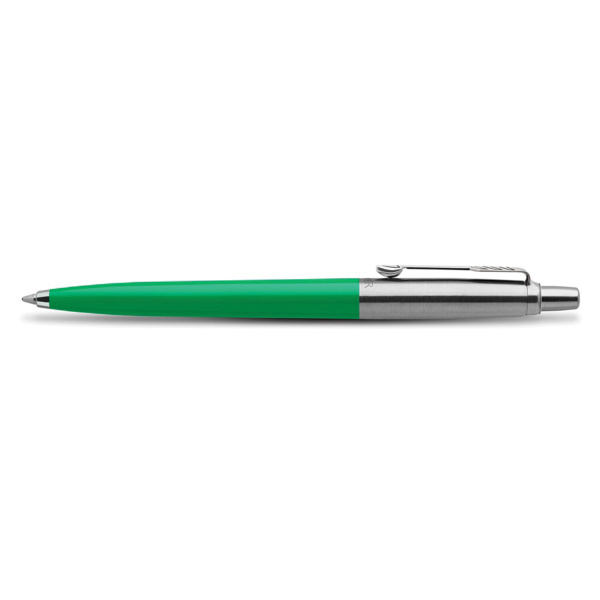 Ручка шариковая PARKER "Jotter Orig Green", корпус зеленый, нержавеющая сталь, блистер, синяя, 2076058 - Ручки шариковые подарочные