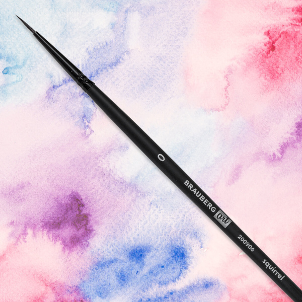 Кисть художественная проф. BRAUBERG ART CLASSIC, белка, круглая, № 0, 200906 - Кисти художественные из натурального волоса