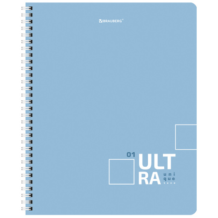 Тетрадь А5 120 л. BRAUBERG, гребень, клетка, "Unique Tone" (4 вида в спайке), 404445 - Тетради более 60 листов