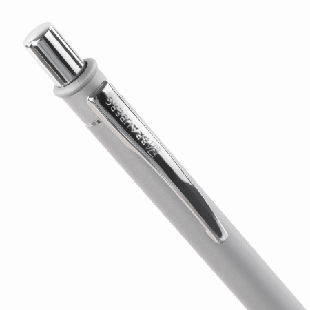 Ручка подарочная шариковая BRAUBERG "Vocale", СИНЯЯ, корпус серебристый с хромированными деталями, линия письма 0,5 мм, 143490 - Ручки бизнес-класса